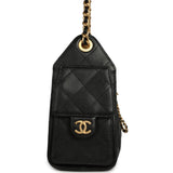 Pre-owned Chanel Mini 25 Hobo Bag Black Caviar Antique Gold Hardware - Thumbnail View 3