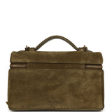 Chanel Top Handle Long Vanity Case with Chain Dark Khaki Suede Gold Hardware - Thumbnail View 3