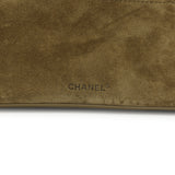 Chanel Top Handle Long Vanity Case with Chain Dark Khaki Suede Gold Hardware - Thumbnail View 7