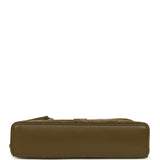 Chanel Top Handle Long Vanity Case with Chain Dark Khaki Suede Gold Hardware - Thumbnail View 6