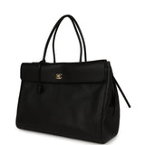 Chanel XXL "It Girl" Shopping Tote Black Calfskin Gold Hardware - Thumbnail View 5