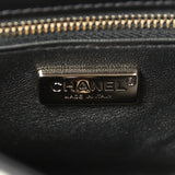 Chanel Mini Coco Handle Flap Bag Black, White Sequin, Beaded Light Gold Hardware - Thumbnail View 9
