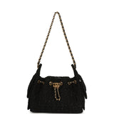 Chanel Mini 25 Hobo Bag Black Tweed Bouclé Gold Hardware - Thumbnail View 7