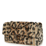 Chanel Maxi Leopard Print "Souplissimo" Small Flap Bag Brown, Black, White Tweed, Mixed Fibers Gold Hardware - Thumbnail View 5