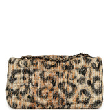 Chanel Maxi Leopard Print "Souplissimo" Small Flap Bag Brown, Black, White Tweed, Mixed Fibers Gold Hardware - Thumbnail View 4