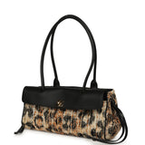 Chanel Small Leopard Print "Urban Essential" East West Shopping Tote Black Calfskin, Brown, Black, White Tweed, Mixed Fibers Gold Hardware - Thumbnail View 5