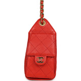 Chanel Mini 25 Hobo Bag Red Caviar Gold Hardware - Thumbnail View 4