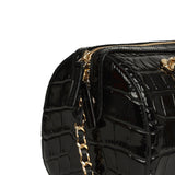 Chanel Mini Timeless Classic Barrel Bag with Chain Black Croc Embossed Calfskin Gold Hardware - Thumbnail View 6