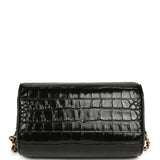 Chanel Mini Timeless Classic Barrel Bag with Chain Black Croc Embossed Calfskin Gold Hardware - Thumbnail View 7