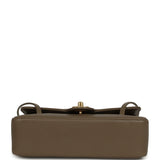 Chanel Small Preppy Coco Flap Bag Dark Khaki Shiny Caviar Brushed Gold Hardware - Thumbnail View 6