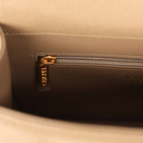Chanel Small Preppy Coco Flap Bag Dark Khaki Shiny Caviar Brushed Gold Hardware - Thumbnail View 10