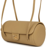 Chanel Preppy Coco Bowling Bag Dark Beige Shiny Caviar Brushed Gold Hardware - Thumbnail View 5