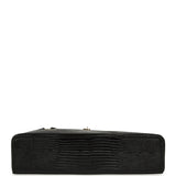 Chanel Top Handle Long Vanity Case with Chain Black Lizard Embossed Calfskin Gold Hardware - Thumbnail View 6