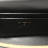 Chanel Top Handle Long Vanity Case with Chain Black Lizard Embossed Calfskin Gold Hardware - Thumbnail View 9