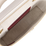 Chanel "Supple" Top Handle Long Vanity Case with Chain White Grained Calfskin Gold Hardware - Thumbnail View 10