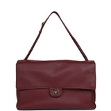 Chanel Maxi "Souplissimo" Large Flap Bag Dark Burgundy Grained Calfskin Gold Hardware - Thumbnail View 1