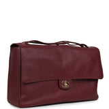 Chanel Maxi "Souplissimo" Large Flap Bag Dark Burgundy Grained Calfskin Gold Hardware - Thumbnail View 3