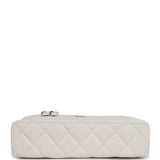 Chanel Top Handle Long Vanity Case with Chain White Shiny Caviar Light Gold Hardware - Thumbnail View 5