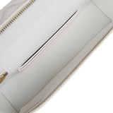 Chanel Top Handle Long Vanity Case with Chain White Shiny Caviar Light Gold Hardware - Thumbnail View 8