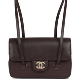 Chanel Mini Preppy Coco Clutch with Straps Dark Brown Shiny Caviar Brushed Gold Hardware - Thumbnail View 1