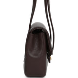 Chanel Mini Preppy Coco Clutch with Straps Dark Brown Shiny Caviar Brushed Gold Hardware - Thumbnail View 3