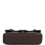 Chanel Mini Preppy Coco Clutch with Straps Dark Brown Shiny Caviar Brushed Gold Hardware - Thumbnail View 6