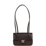 Chanel Mini Preppy Coco Clutch with Straps Dark Brown Shiny Caviar Brushed Gold Hardware - Thumbnail View 7