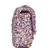 Chanel Mini Rectangular Flap Bag Light Purple, Pink, White, Multi Sequin Light Gold Hardware - Thumbnail View 3