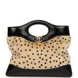 Chanel Mini "Cheetah Print" 31 Shopper Beige Calf Hair, Black Shiny Lambskin Gold Hardware - Thumbnail View 1