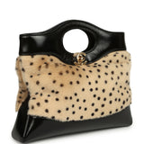 Chanel Mini "Cheetah Print" 31 Shopper Beige Calf Hair, Black Shiny Lambskin Gold Hardware - Thumbnail View 2