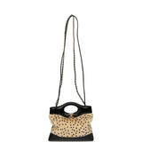 Chanel Mini "Cheetah Print" 31 Shopper Beige Calf Hair, Black Shiny Lambskin Gold Hardware - Thumbnail View 7