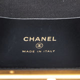 Pre-owned Chanel Mini Clutch with Bow Crossbody Bag Black Shiny Lambskin, Sequin Antique Gold Hardware - Thumbnail View 10