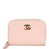 Chanel "Lucky Park" Coin Wallet Light Pink Grained Goatskin Gold Hardware - Thumbnail View 1