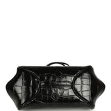 Chanel Clutch Bag with Leather Straps Black Croc Embossed Calfskin Gold Hardware - Thumbnail View 6