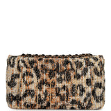 Chanel Maxi Leopard Print "Souplissimo" Small Flap Bag Brown, Black, White Tweed, Mixed Fibers Gold Hardware - Thumbnail View 4
