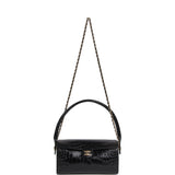 Chanel Barrel Clutch Bag with Chain Black Croc Embossed Calfskin Gold Hardware - Thumbnail View 7