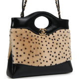 Chanel Mini "Cheetah Print" 31 Shopper Beige Calf Hair, Black Shiny Lambskin Gold Hardware - Thumbnail View 2