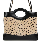 Chanel Mini "Cheetah Print" 31 Shopper Beige Calf Hair, Black Shiny Lambskin Gold Hardware - Thumbnail View 4