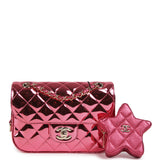Chanel Mini Flap Bag and Star Coin Purse Pink Mirror Calfskin, Metallic Calfskin Light Gold Hardware - Thumbnail View 1