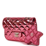 Chanel Mini Flap Bag and Star Coin Purse Pink Mirror Calfskin, Metallic Calfskin Light Gold Hardware - Thumbnail View 5