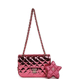 Chanel Mini Flap Bag and Star Coin Purse Pink Mirror Calfskin, Metallic Calfskin Light Gold Hardware - Thumbnail View 6