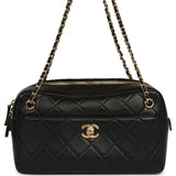 Chanel Small "Camerissimo" Camera Case Black Lambskin Gold Hardware - Thumbnail View 1