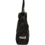 Chanel CC Drawstring Clutch with Leather Strap Black Lambskin Gold Hardware - Thumbnail View 5