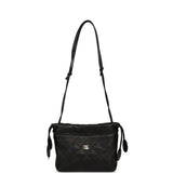 Chanel CC Drawstring Clutch with Leather Strap Black Lambskin Gold Hardware - Thumbnail View 8