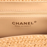 Chanel Small Kelly Dark Beige Raffia Brushed Gold Hardware - Thumbnail View 10