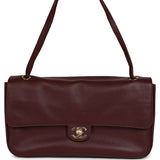 Chanel Maxi "Souplissimo" Small Flap Bag Dark Burgundy Grained Calfskin Gold Hardware - Thumbnail View 1