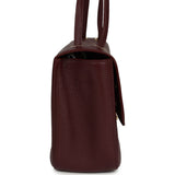 Chanel Maxi "Souplissimo" Small Flap Bag Dark Burgundy Grained Calfskin Gold Hardware - Thumbnail View 3
