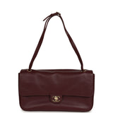 Chanel Maxi "Souplissimo" Small Flap Bag Dark Burgundy Grained Calfskin Gold Hardware - Thumbnail View 6