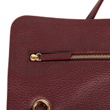 Chanel Maxi "Souplissimo" Small Flap Bag Dark Burgundy Grained Calfskin Gold Hardware - Thumbnail View 8