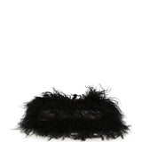 Pre-owned Chanel Medium "Tibet" Flap Bag & Mini Flap Bag Charm Black Lambskin, Goat Fur Silver Hardware - Thumbnail View 6